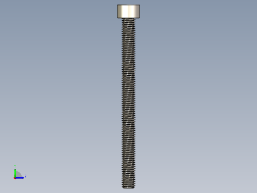 Screw_DIN_912_M8x100F_A2.STEP公制内六角螺钉左视缩略图