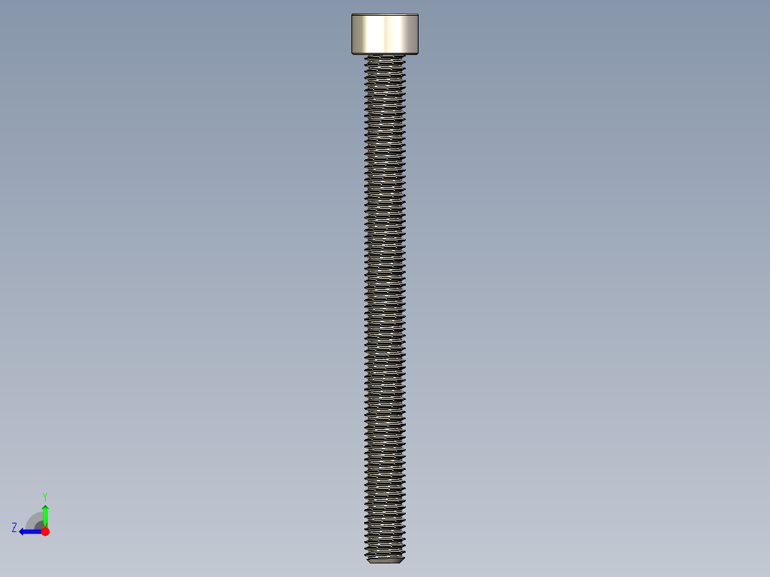 Screw_DIN_912_M8x100F_A2.STEP公制内六角螺钉右视图