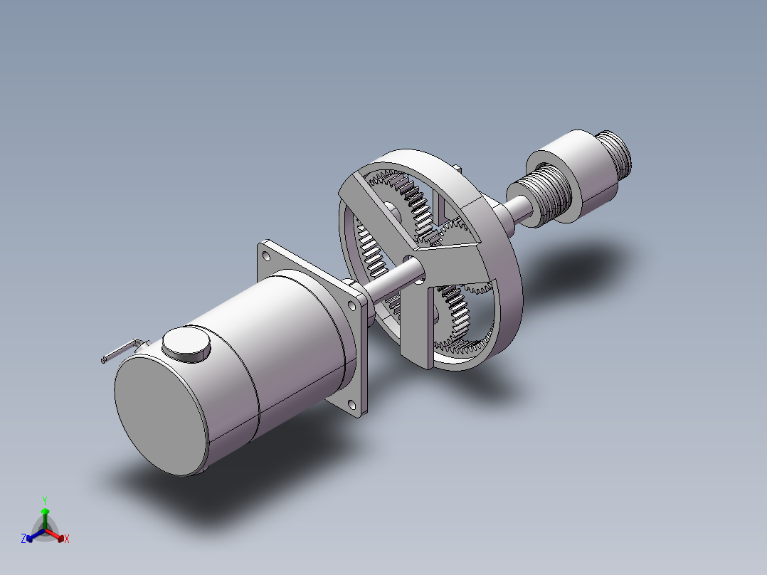 行星齿轮传动方案1076029正等轴测图