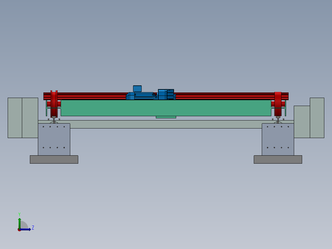07、QH077窑车运转左视图