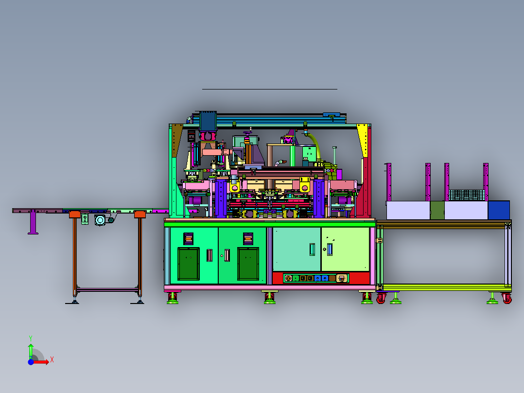 手机中框螺母精密自动激光焊接机前视图