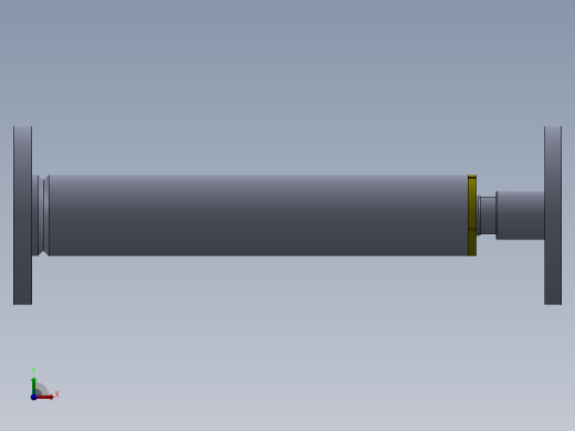 焊接型液压缸（带前后端安装圆法兰） 80x50x425 mm前视缩略图