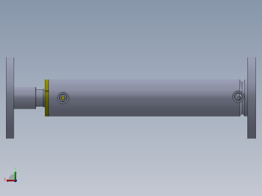 焊接型液压缸（带前后端安装圆法兰） 80x50x425 mm后视缩略图