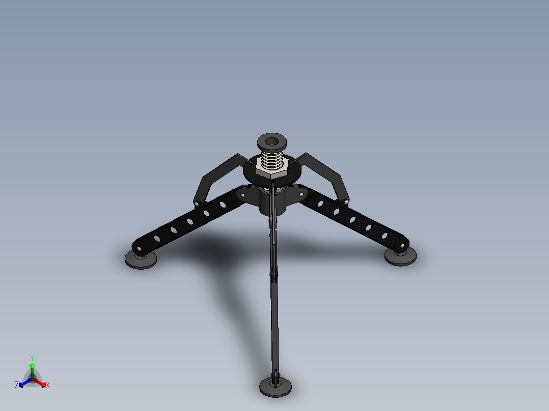 三脚架正等轴测图