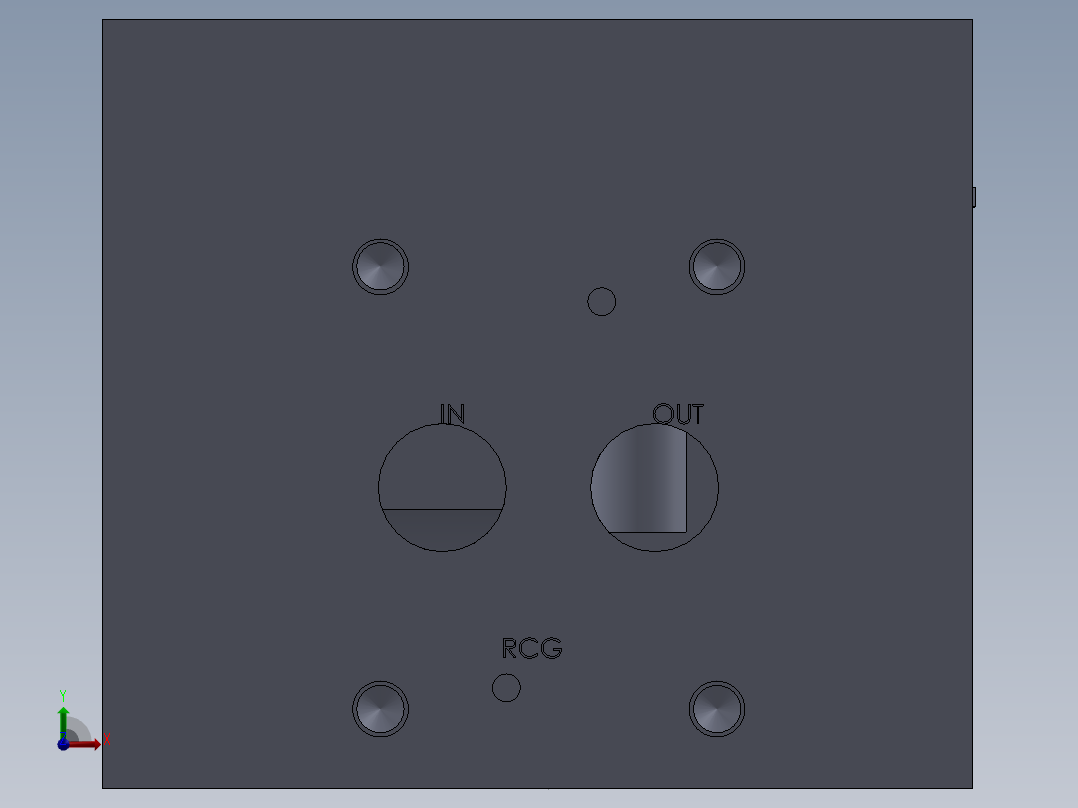 液压块 (1)前视图