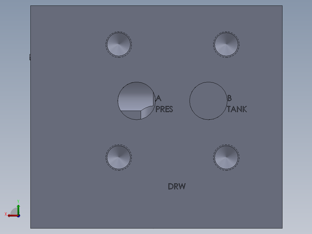 液压块 (1)后视图