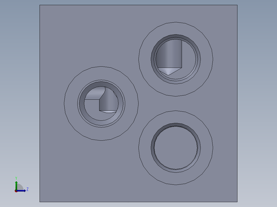 液压块 (1)左视图