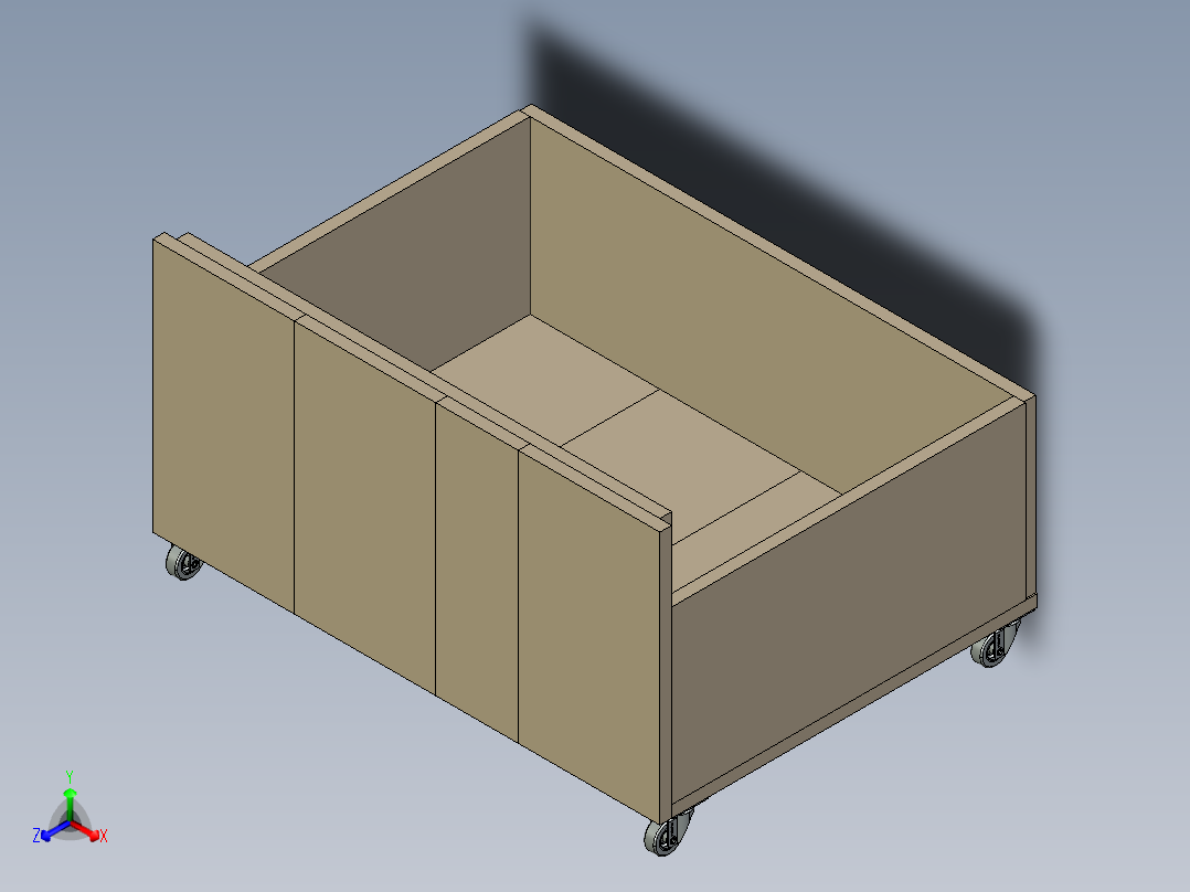 烧烤车正等轴测图
