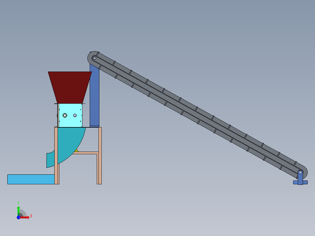 塑料粉碎机前视图