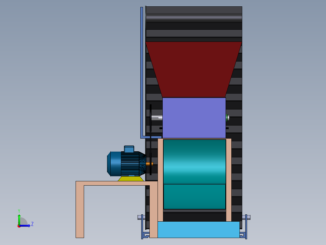 塑料粉碎机左视图