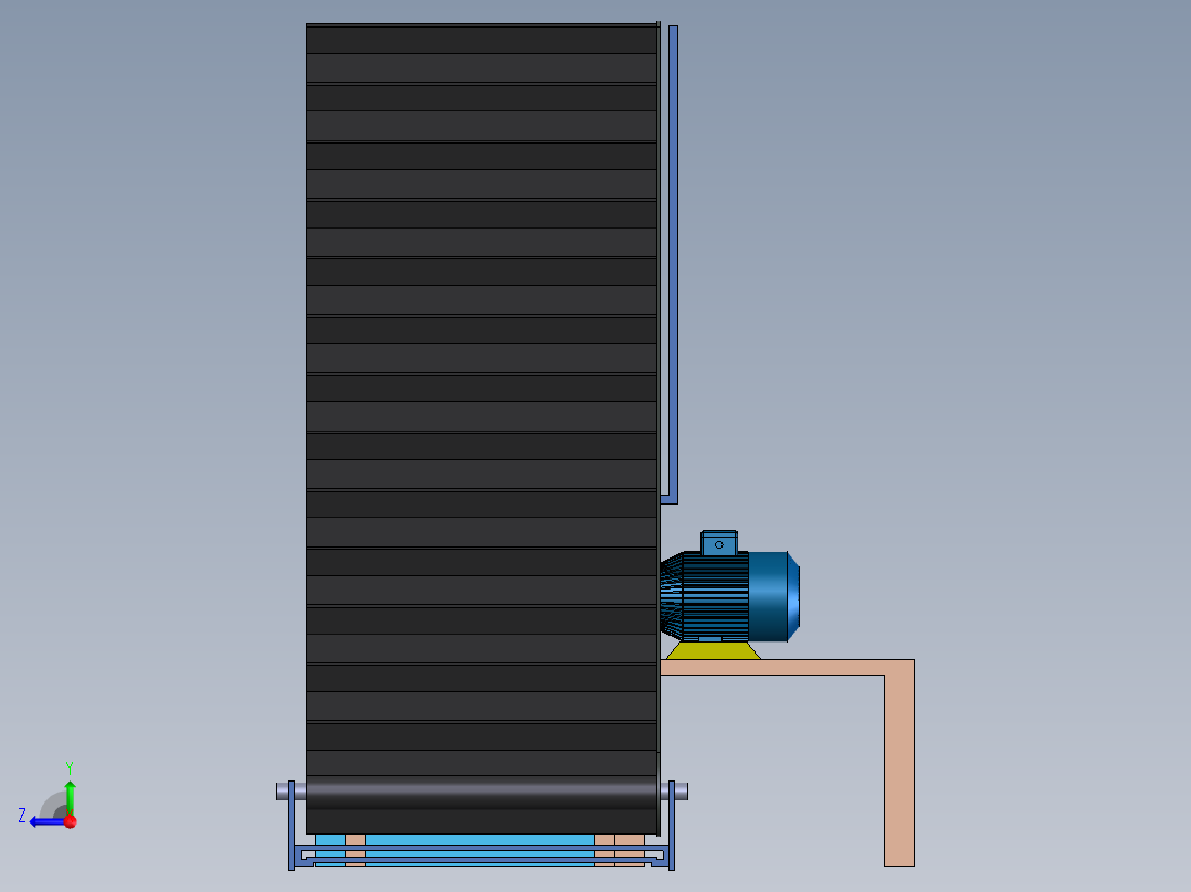 塑料粉碎机右视图