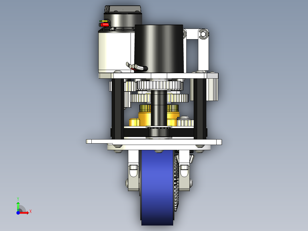 A3004300-自驱转向轮前视图