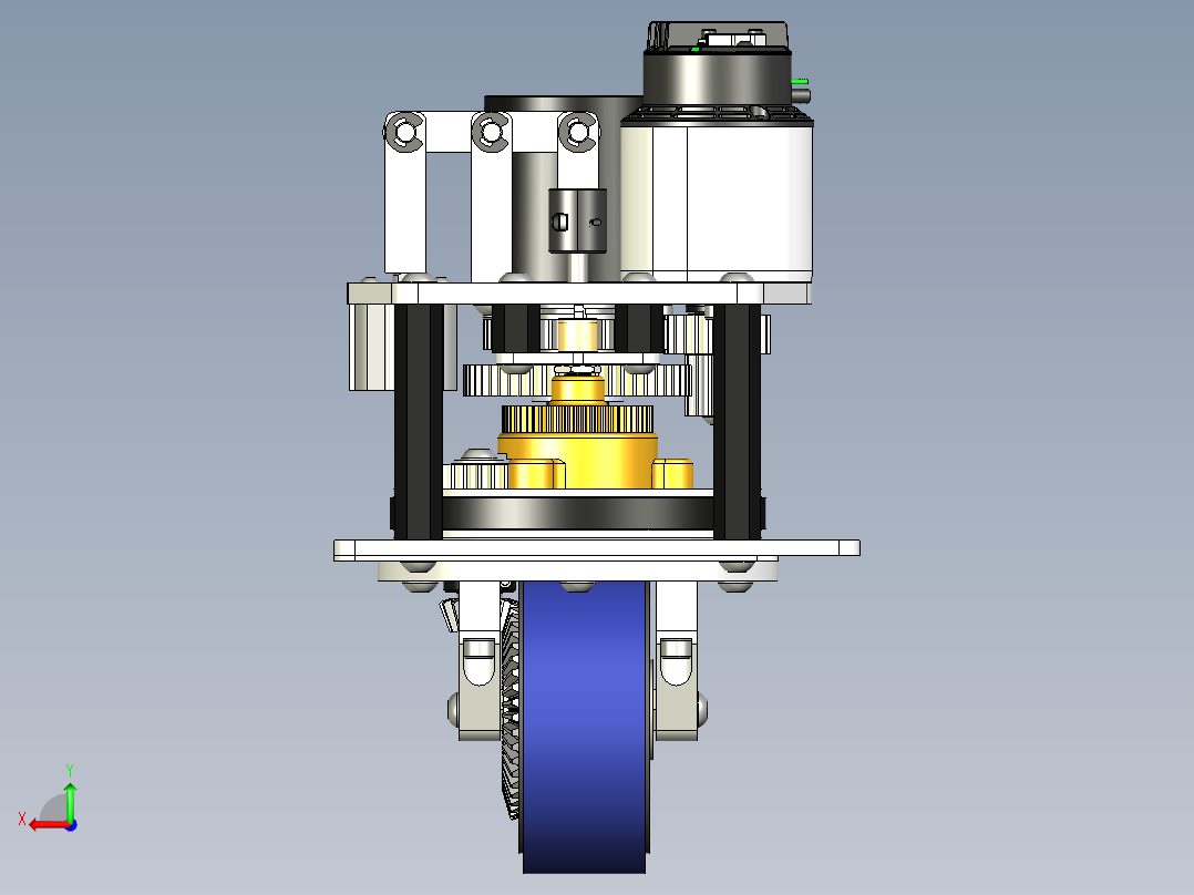 A3004300-自驱转向轮后视图