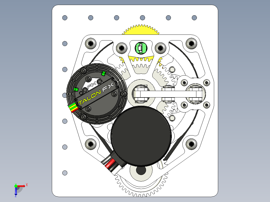 A3004300-自驱转向轮俯视图