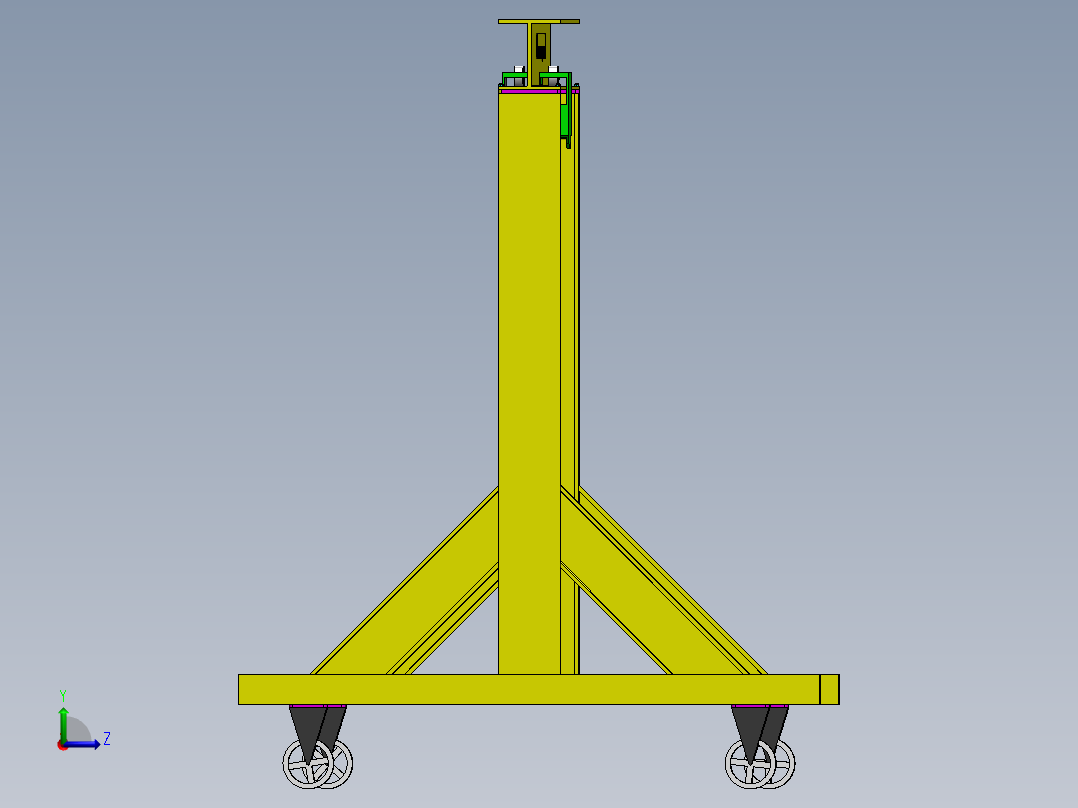 便携式门式起重机左视图