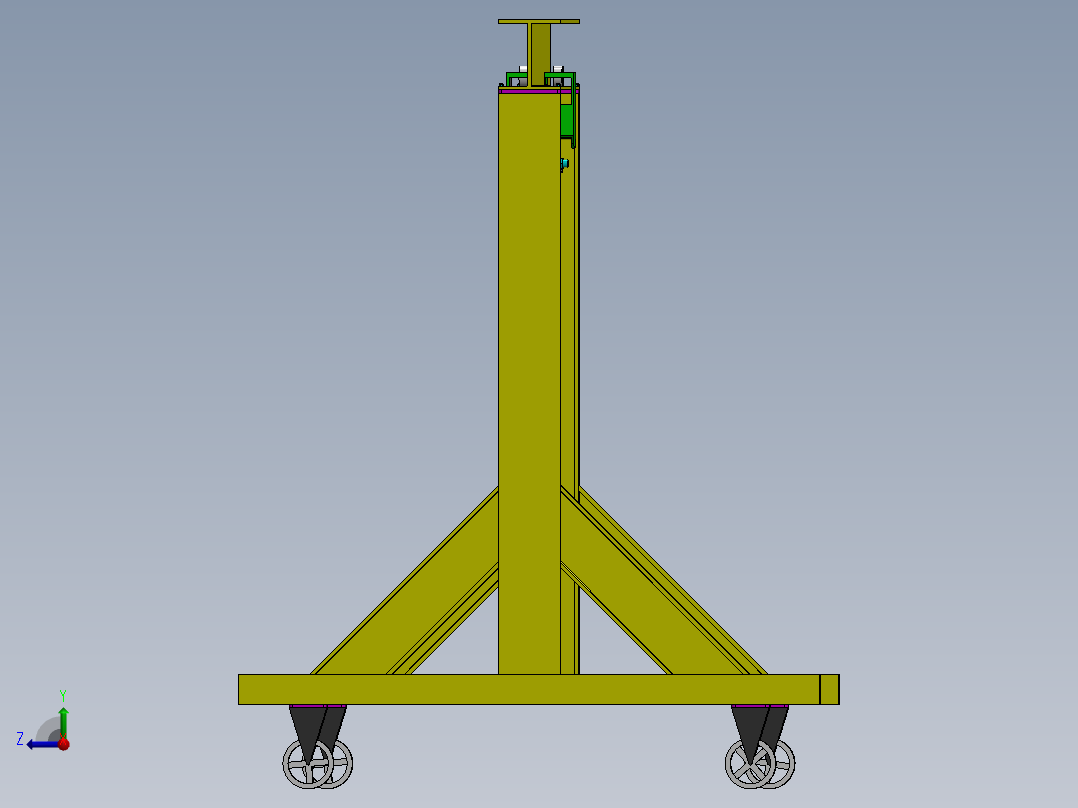 便携式门式起重机右视图
