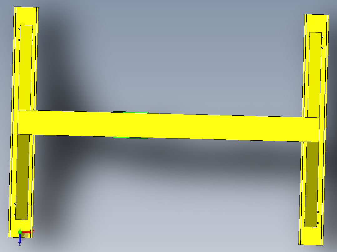 便携式门式起重机俯视图