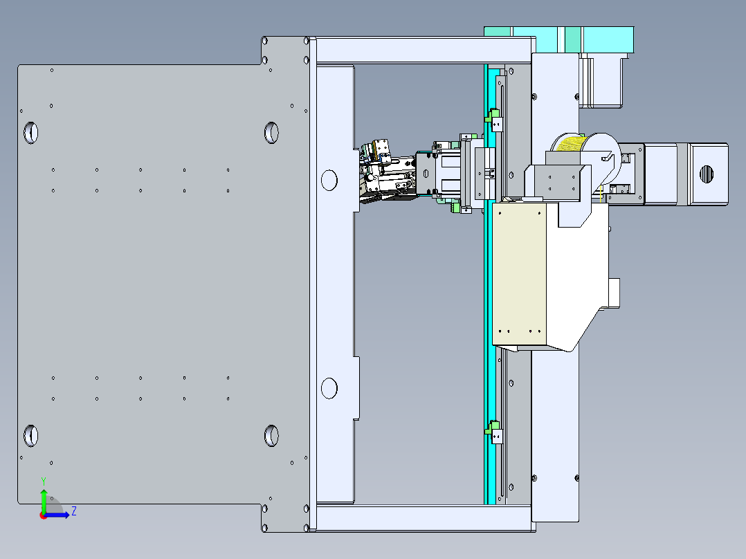 单机式双Y轴焊接机左视图