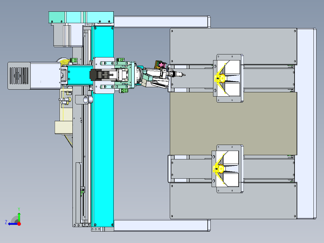 单机式双Y轴焊接机右视图