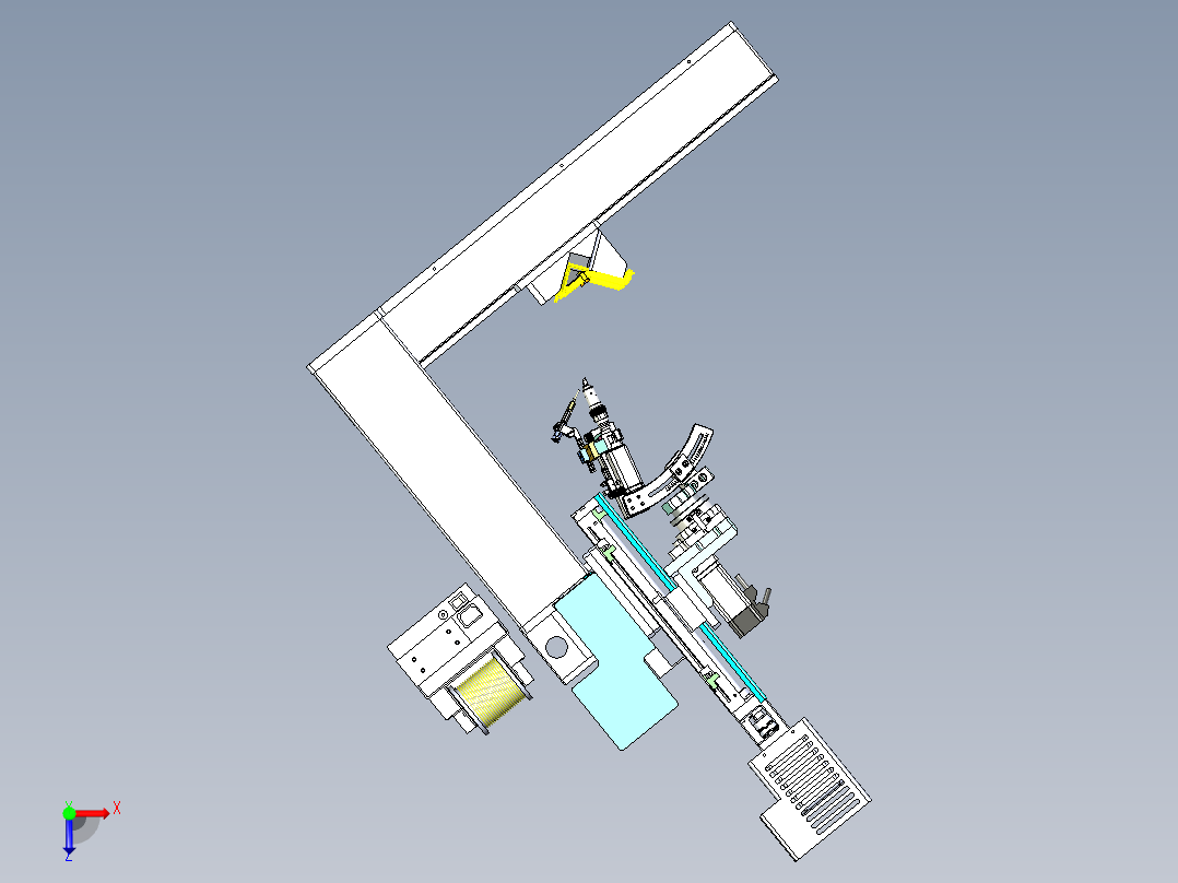 单机式双Y轴焊接机俯视图
