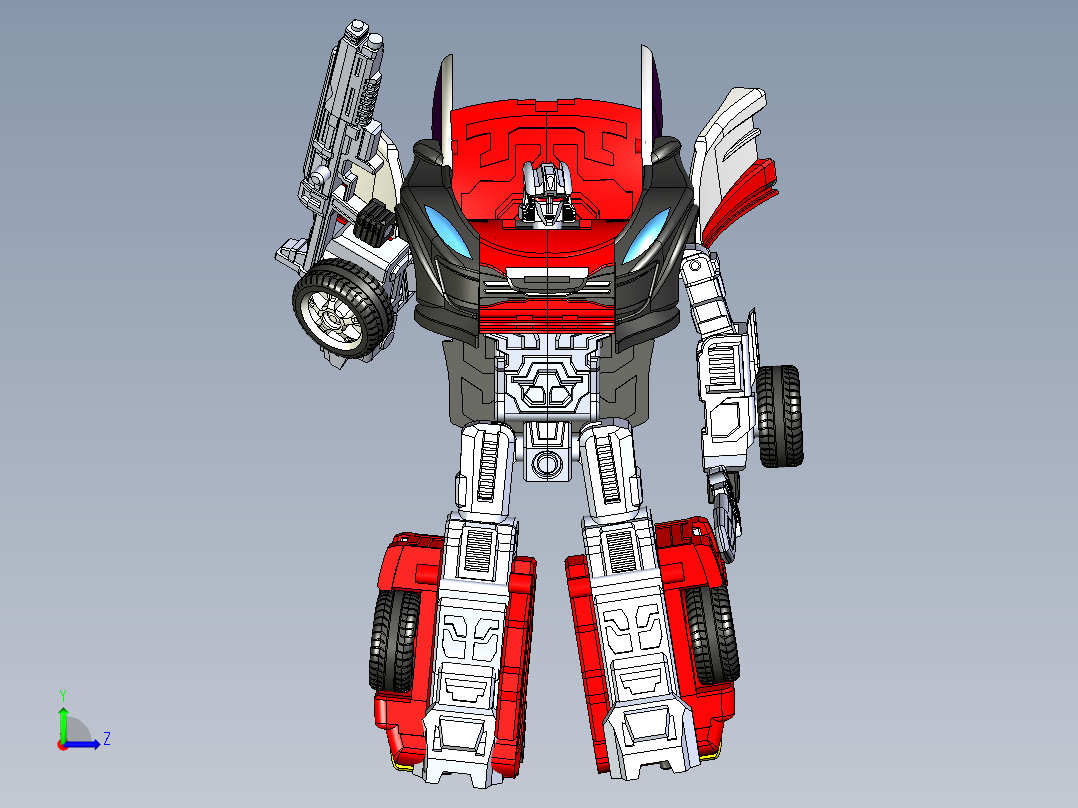 变形汽车人左视图