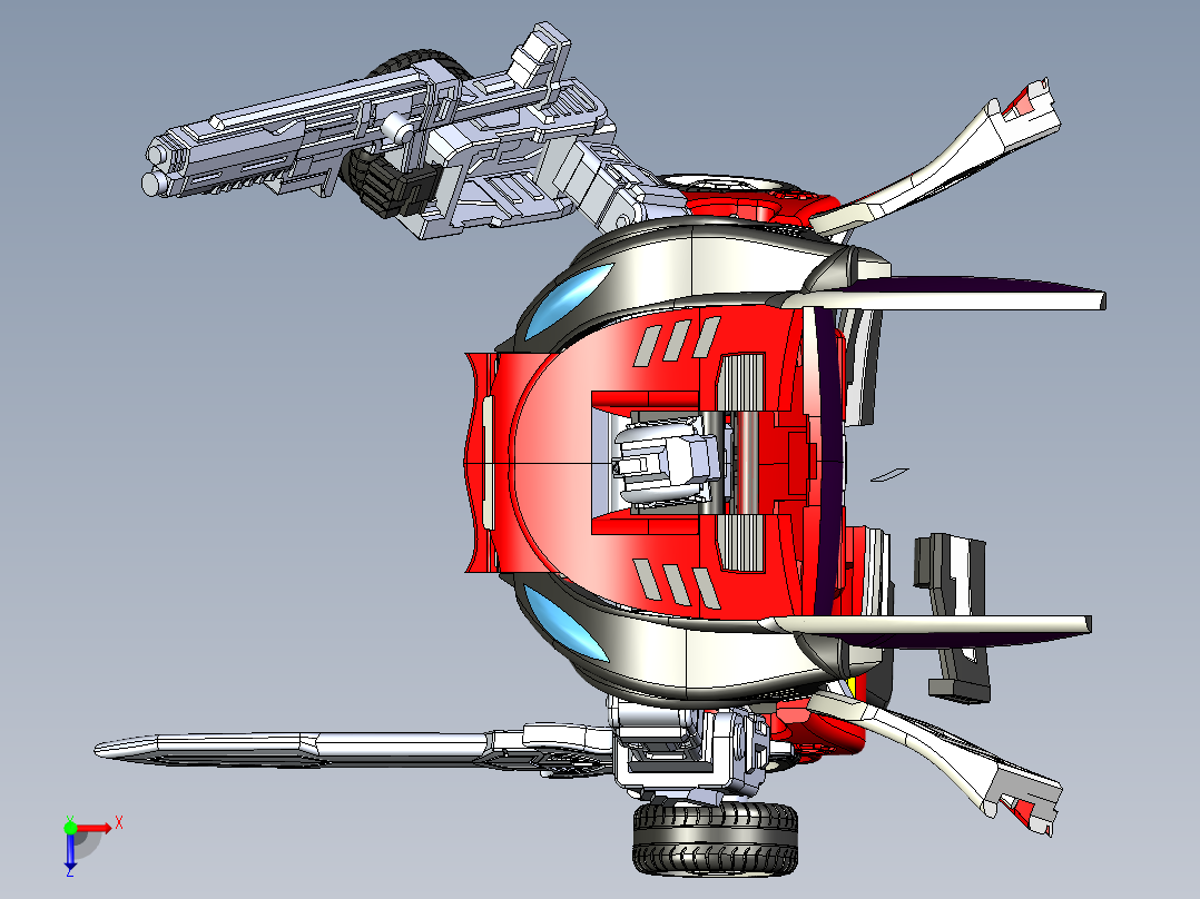 变形汽车人俯视图