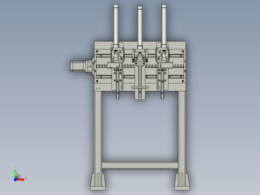 两边下折结构装配前视缩略图