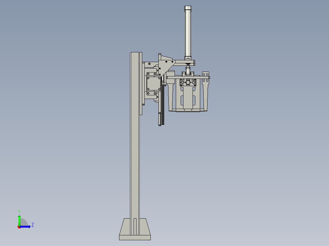 两边下折结构装配左视图