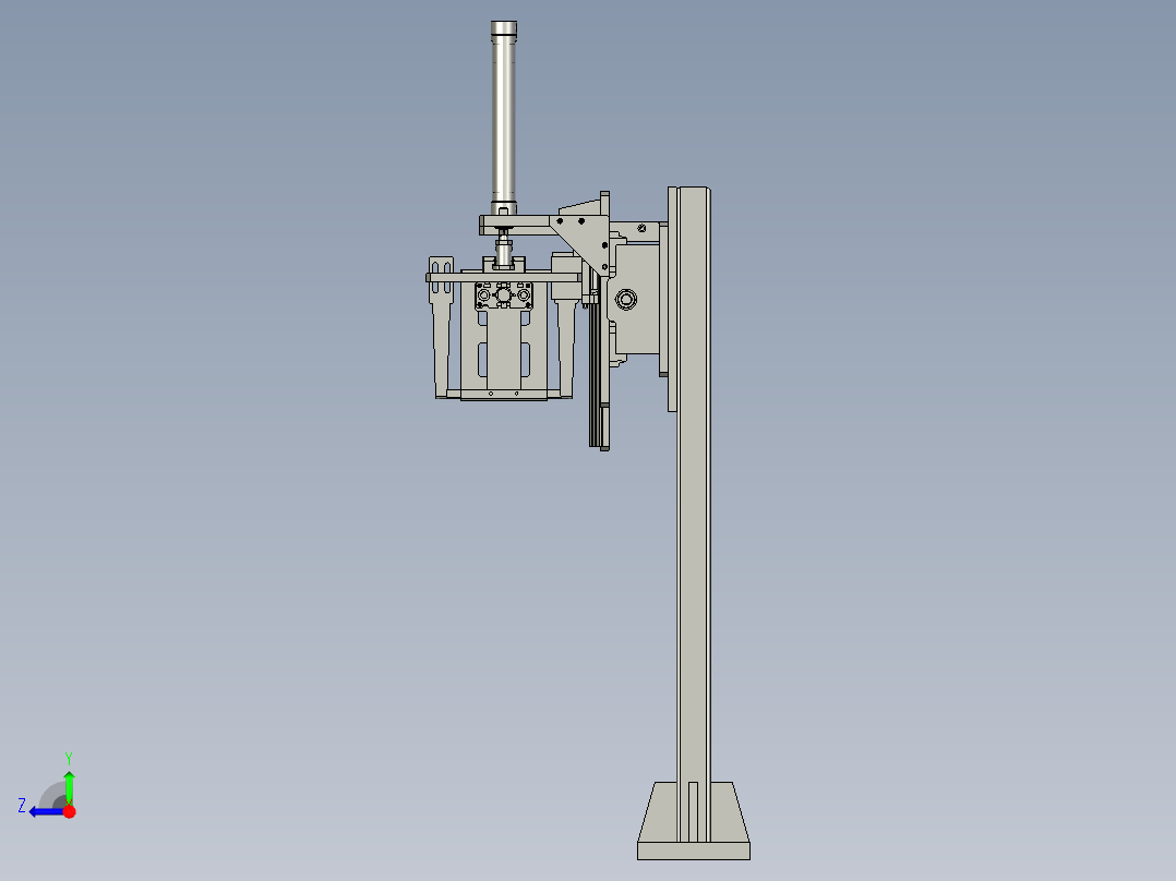 两边下折结构装配右视图