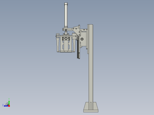 两边下折结构装配右视缩略图
