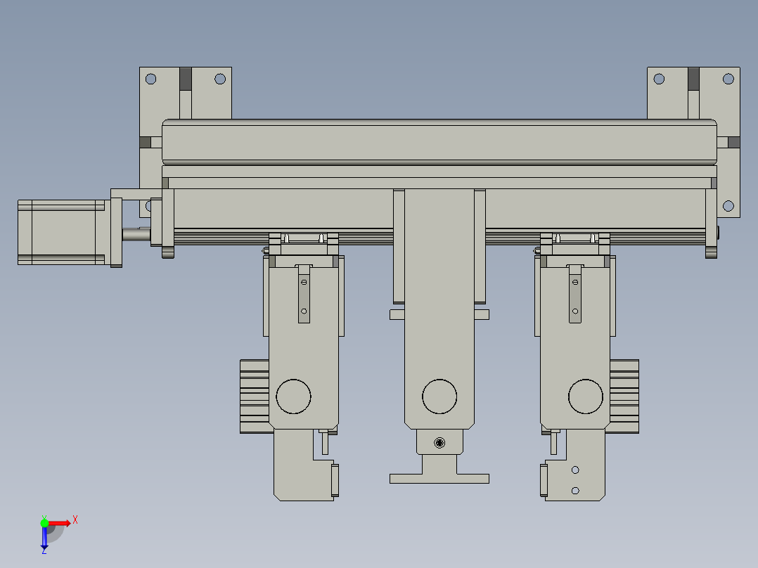 两边下折结构装配俯视图
