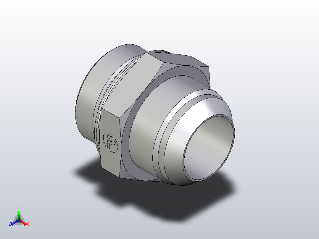 EO硬管接头公螺柱连接器20M42F87OMXS主视图
