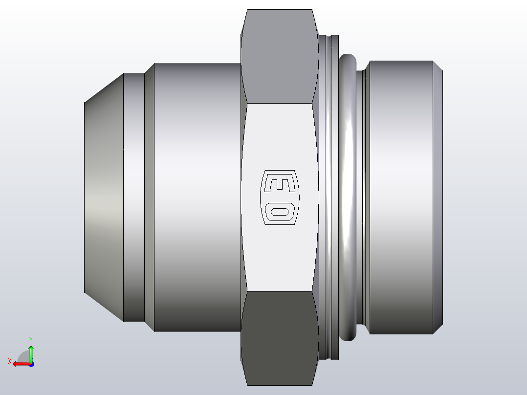 EO硬管接头公螺柱连接器20M42F87OMXS后视图