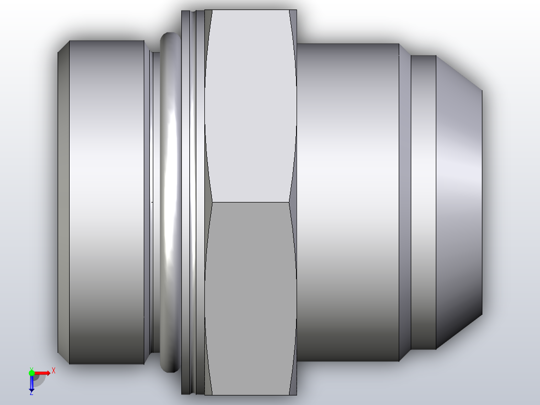 EO硬管接头公螺柱连接器20M42F87OMXS俯视图