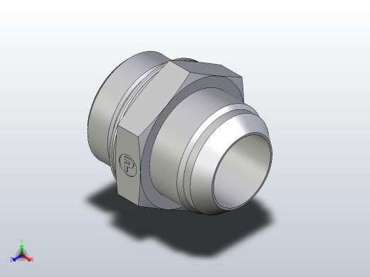 EO硬管接头公螺柱连接器20M42F87OMXS正等轴测缩略图