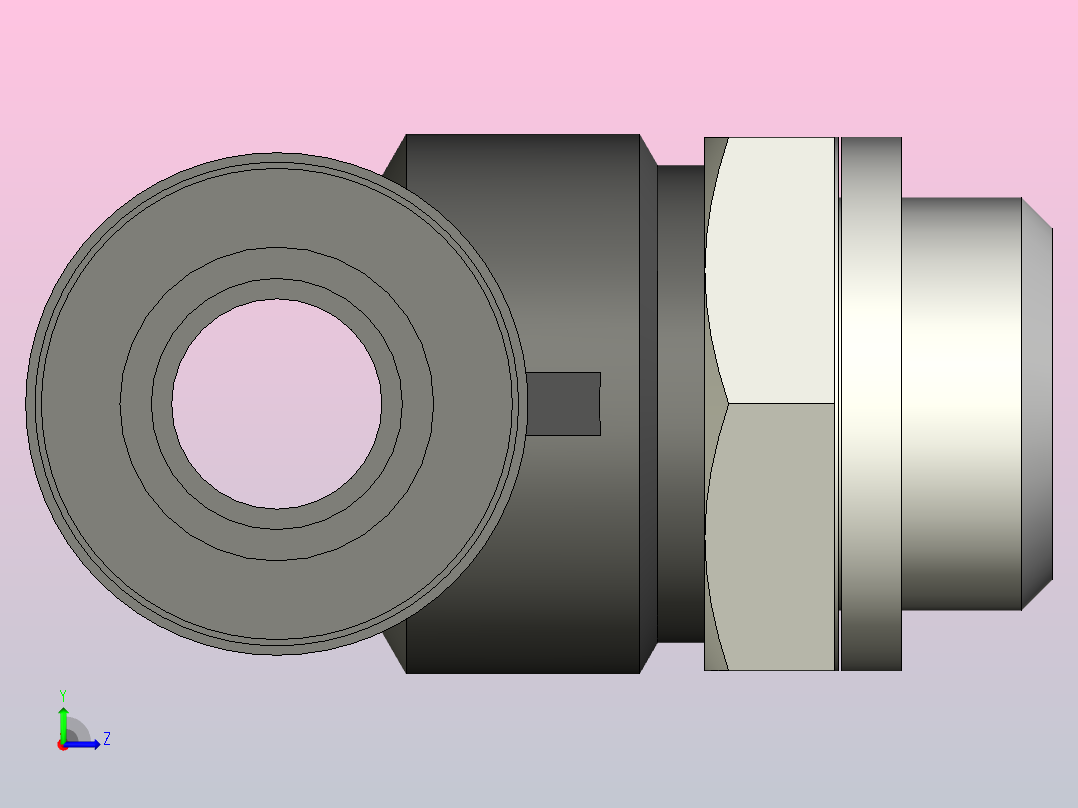 快插接头QST-V0-G1_4-8左视图