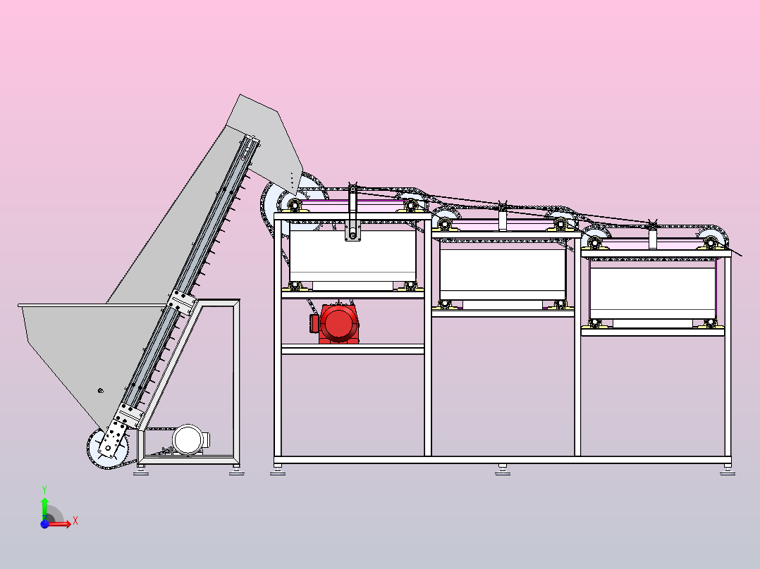 和田枣分级机-三维sw+二维CAD前视图