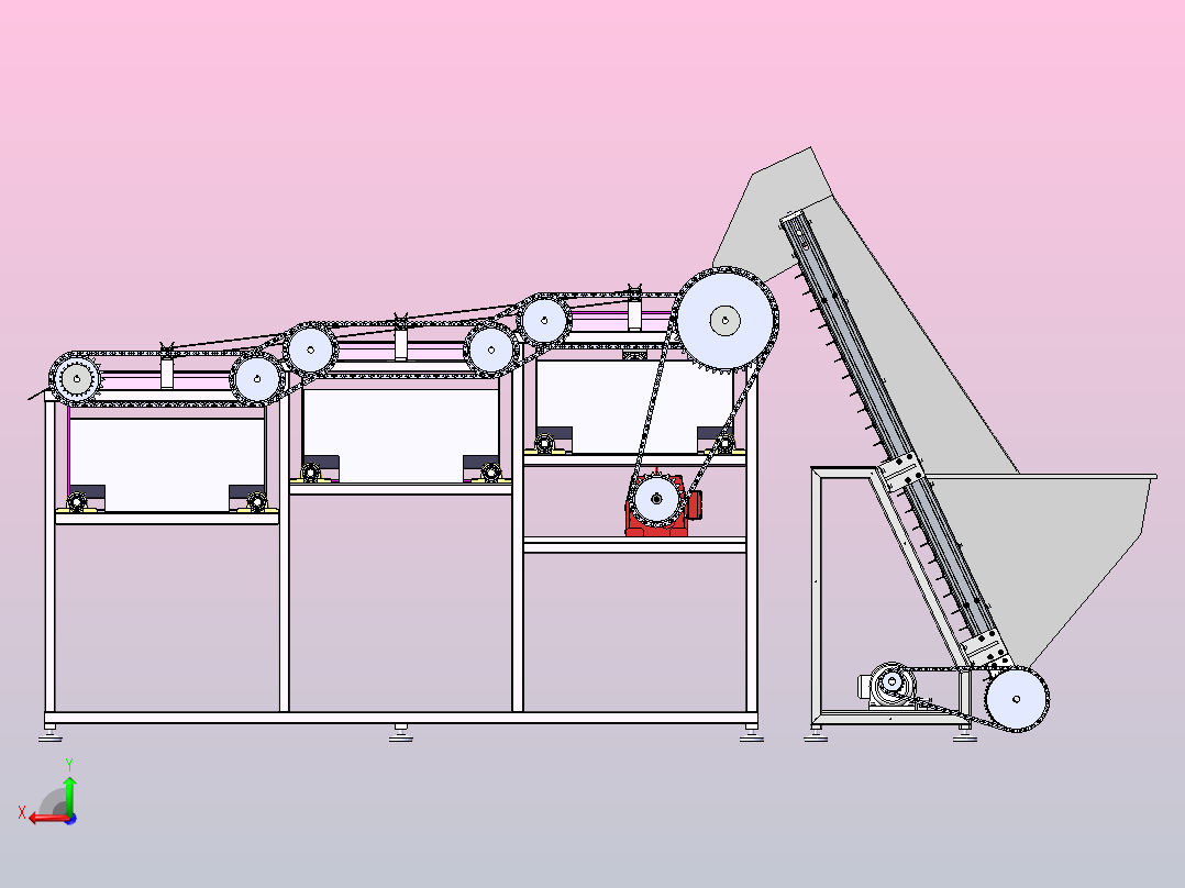 和田枣分级机-三维sw+二维CAD后视图
