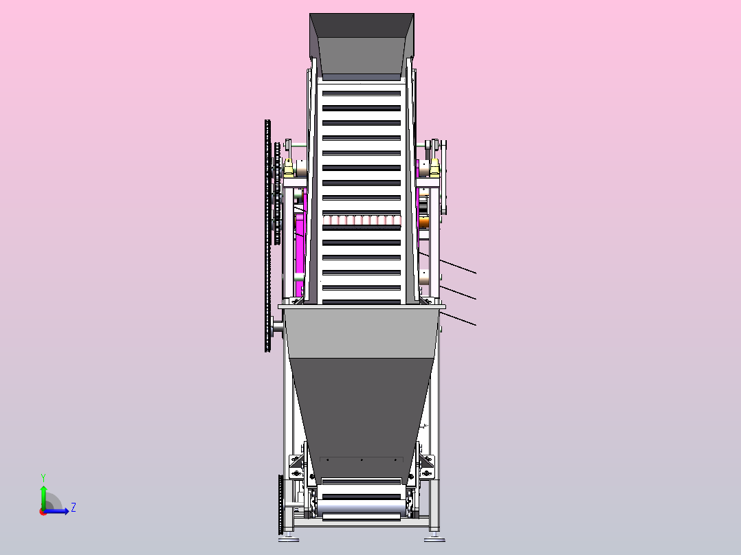 和田枣分级机-三维sw+二维CAD左视图