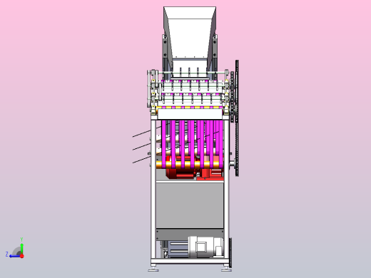 和田枣分级机-三维sw+二维CAD右视缩略图