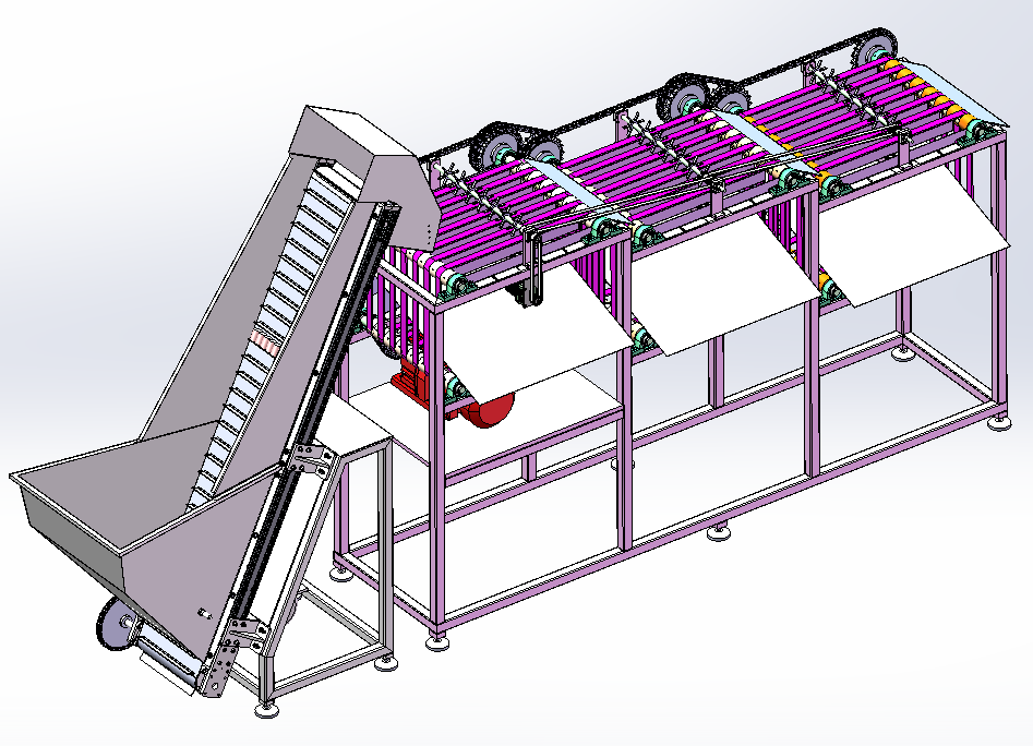 和田枣分级机-三维sw+二维CAD