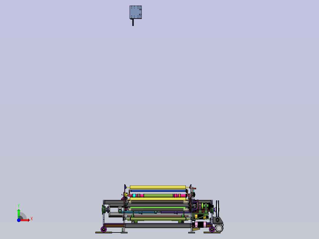 全自动双轴分切复卷机前视图