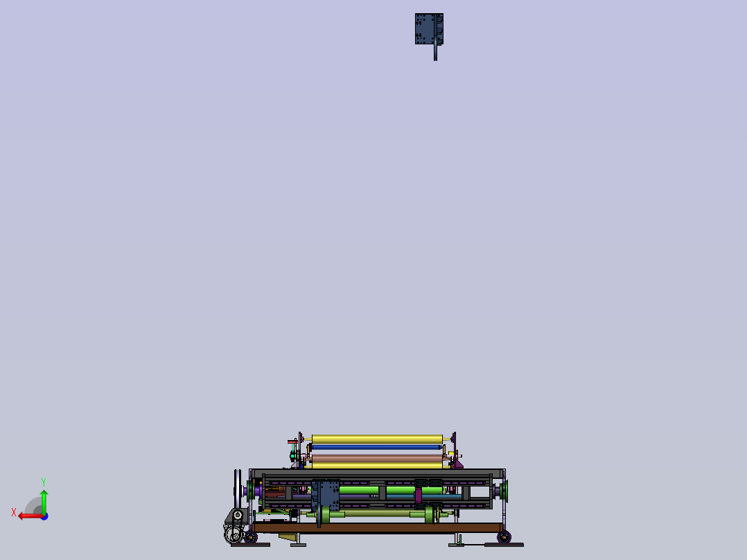 全自动双轴分切复卷机后视图