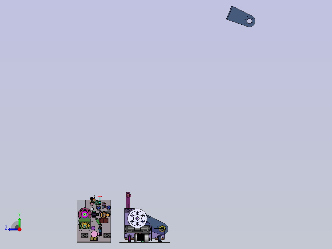 全自动双轴分切复卷机右视图