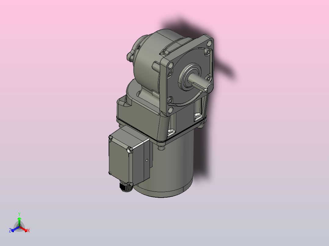 交流减速机5IK40RGU-CT(5GU3RT-180RT)新正等轴测图