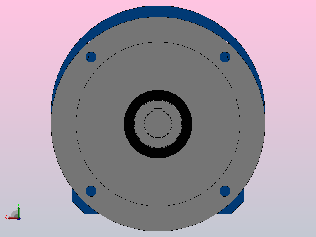 RF77ZP斜齿轮减速机RF77-10.88-M1-P132-Φ300后视图