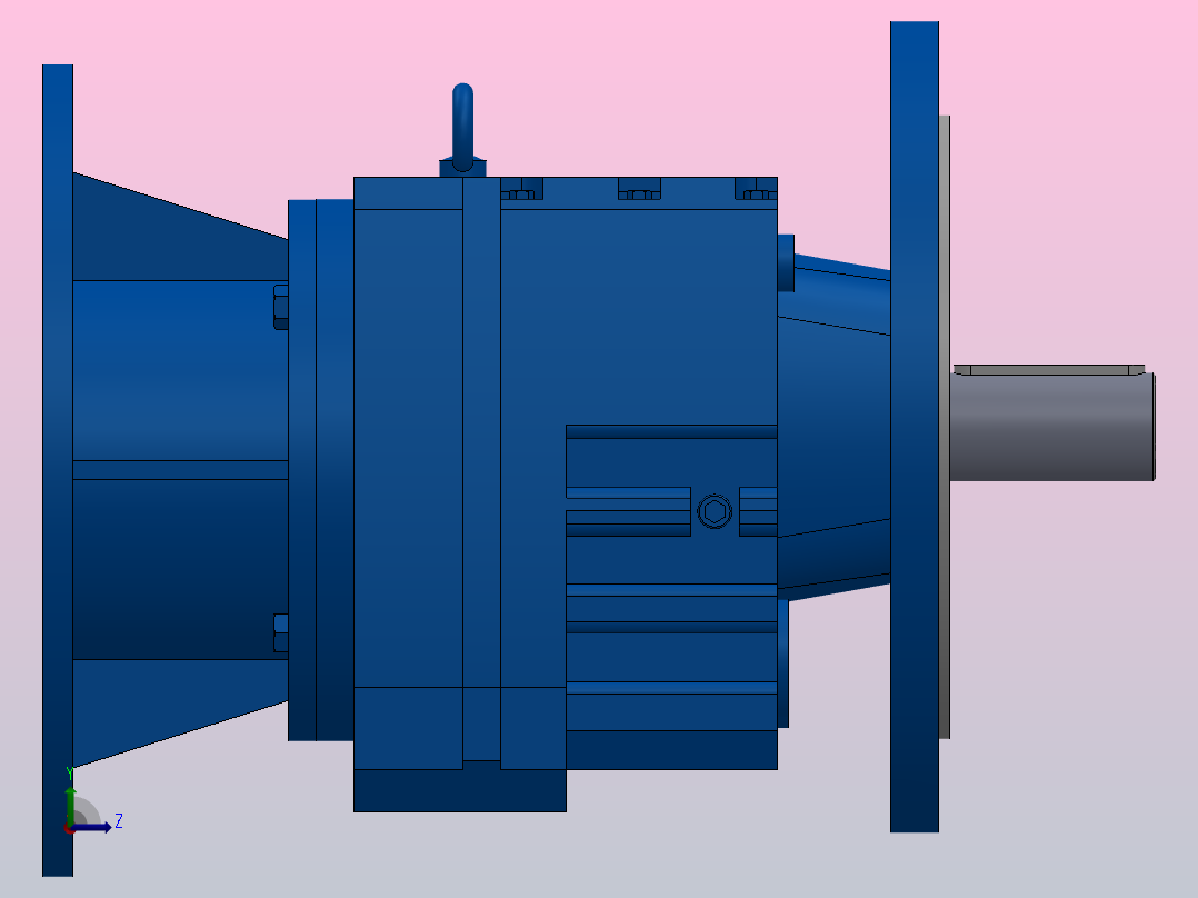 RF77ZP斜齿轮减速机RF77-10.88-M1-P132-Φ300左视图