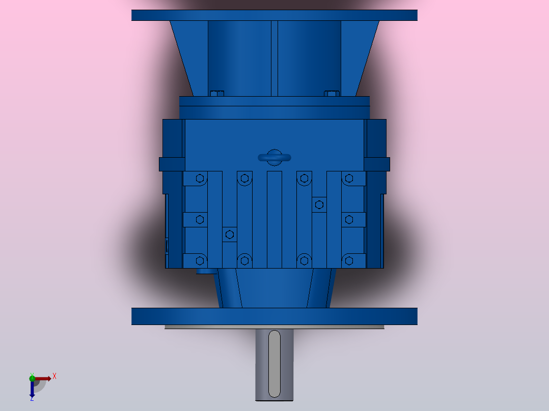 RF77ZP斜齿轮减速机RF77-10.88-M1-P132-Φ300俯视图