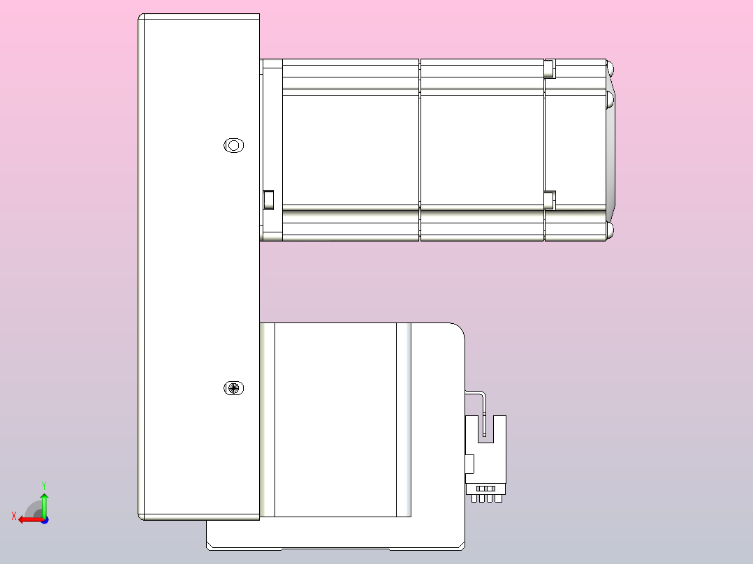 皮带直线轴半封闭可选导轨TPA-HNB-85D-90-L300-LU-C-P20-N3后视图