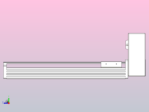 皮带直线轴半封闭可选导轨TPA-HNB-85D-90-L300-LU-C-P20-N3右视缩略图